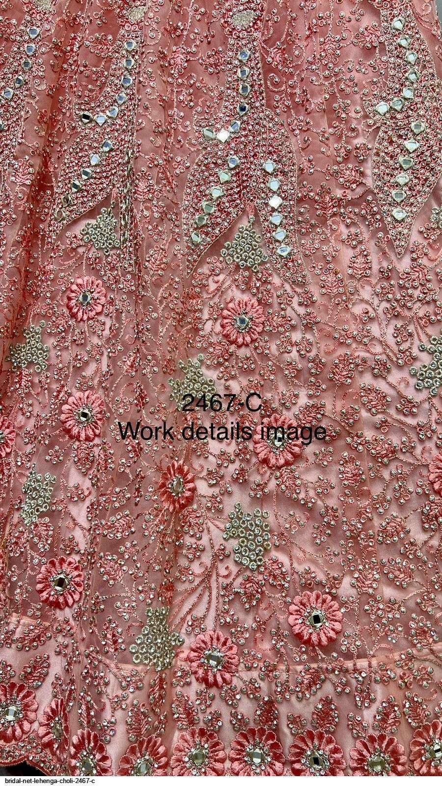 BRIDAL NET LEHENGA CHOLI 2467 C Wholesale catalog