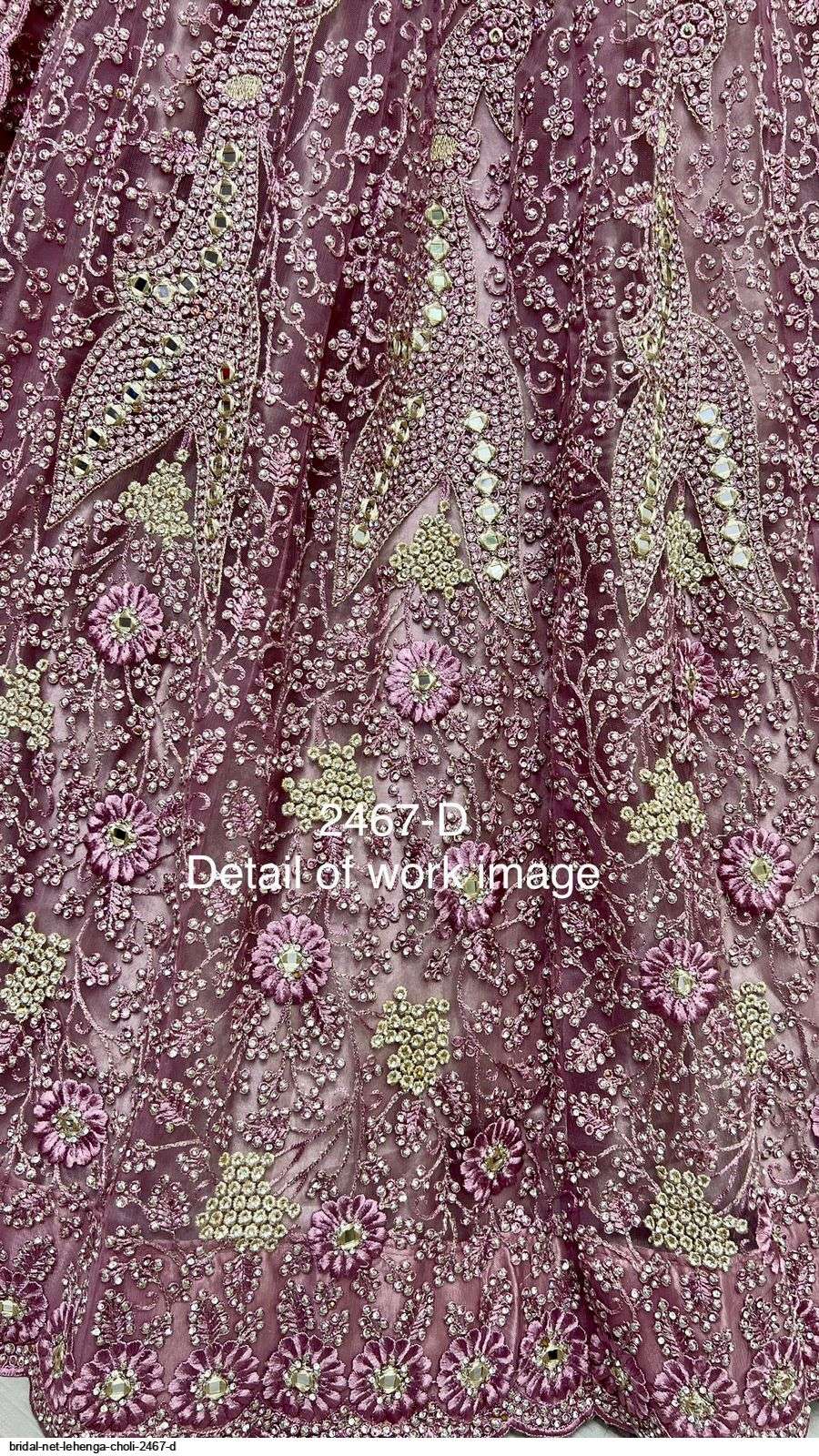 BRIDAL NET LEHENGA CHOLI 2467 D Wholesale catalog