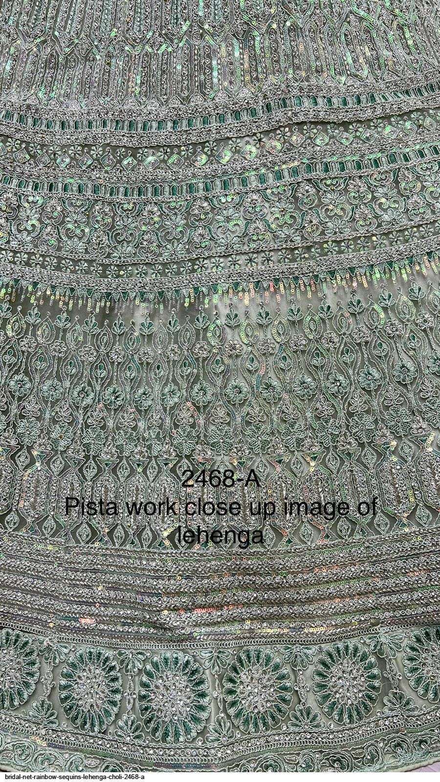 BRIDAL NET RAINBOW SEQUINS LEHENGA CHOLI 2468 A Wholesale catalog