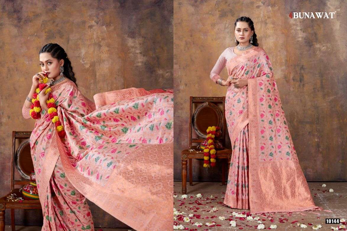 Bunawat Amanat Silk Festive Designer Saree Wholesale catalog