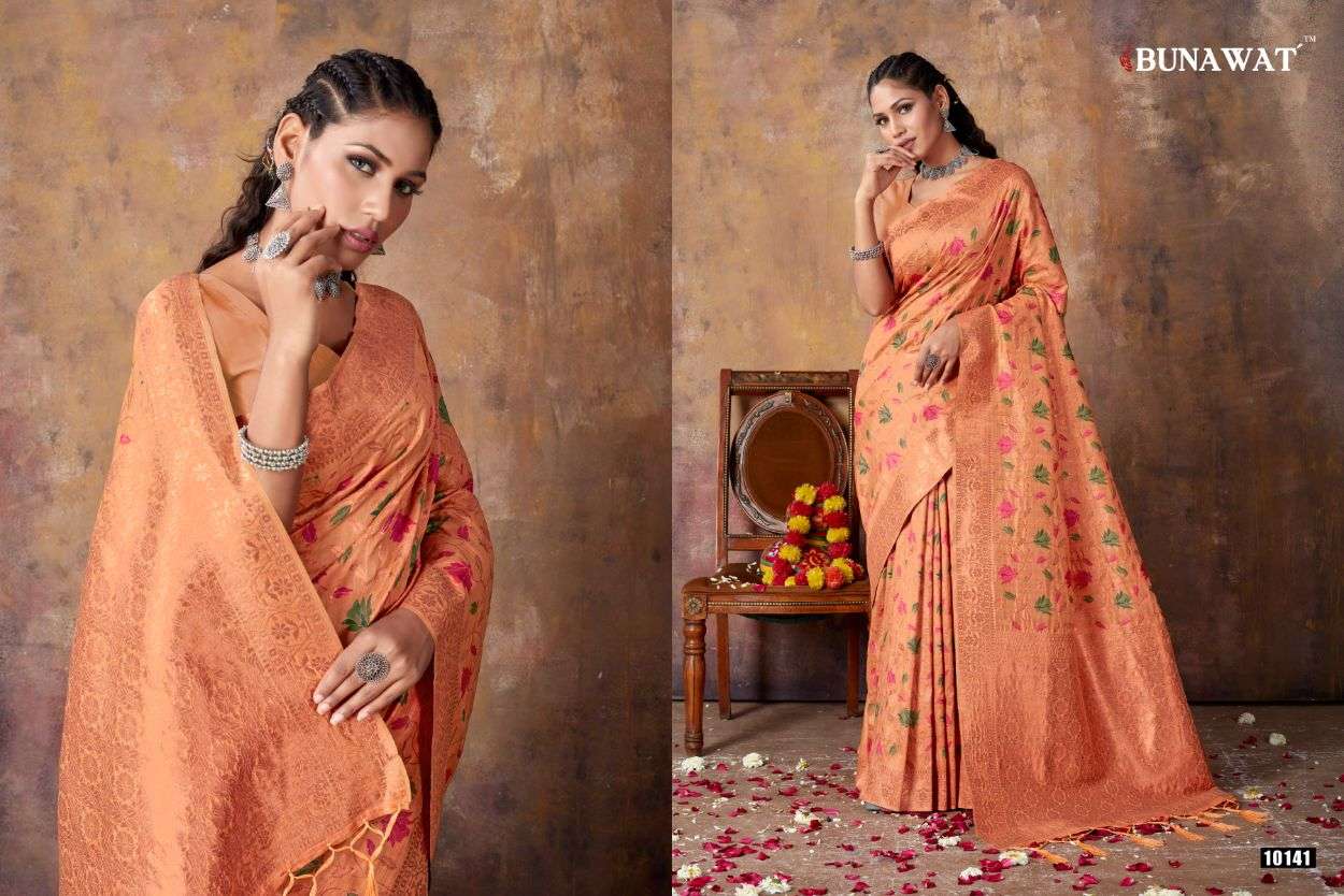 Bunawat Amanat Silk Festive Designer Saree Wholesale catalog