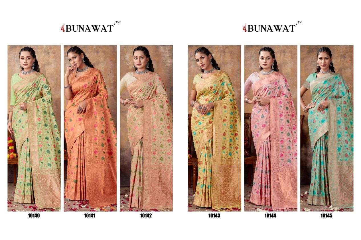 Bunawat Amanat Silk Festive Designer Saree Wholesale catalog