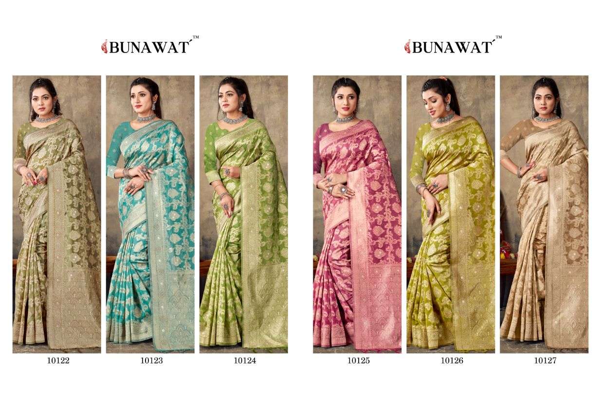 Bunawat Kalash Designer Organza Saree Wholesale catalog