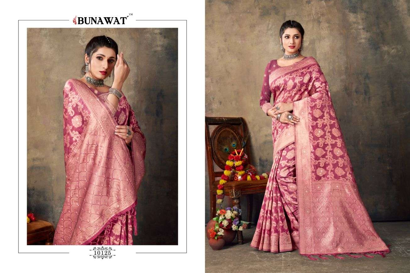 Bunawat Kalash Designer Organza Saree Wholesale catalog