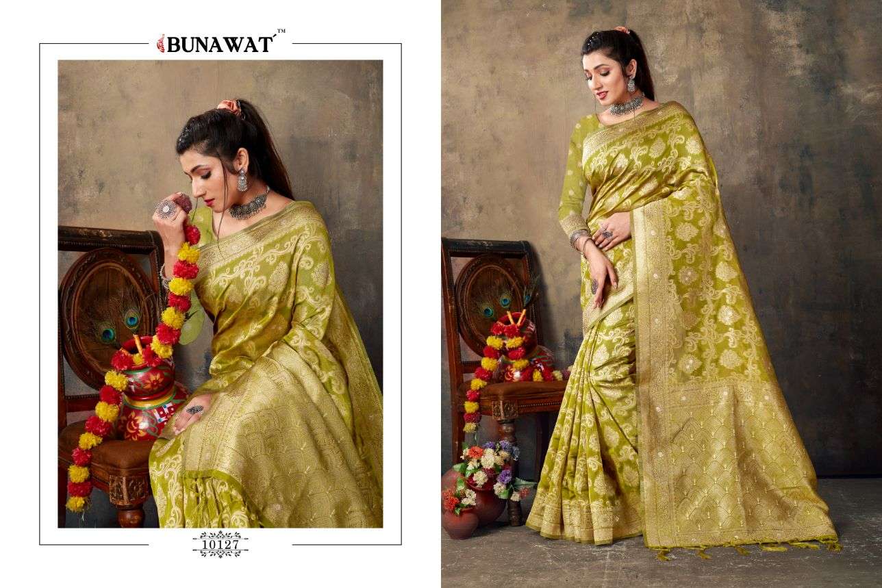 Bunawat Kalash Designer Organza Saree Wholesale catalog