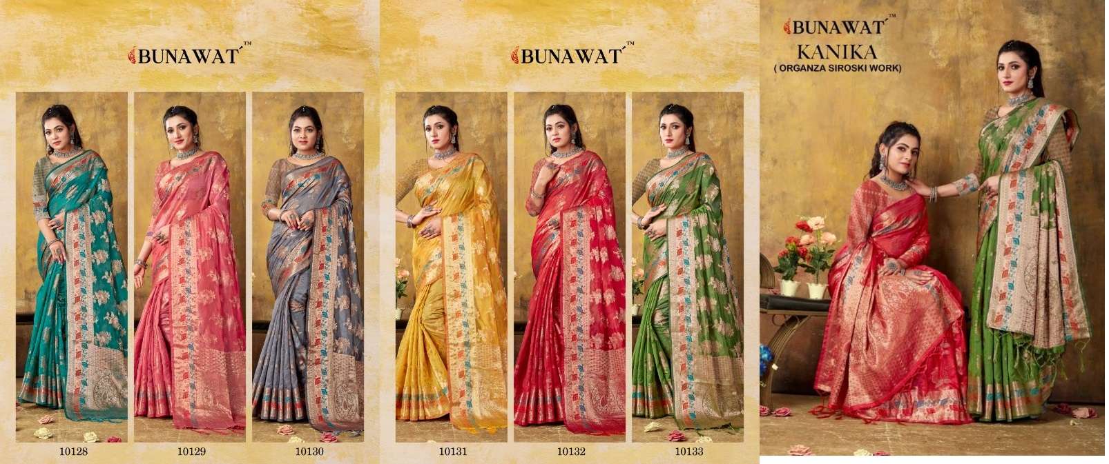 Bunawat Kanika Exclusive Organza Saree Wholesale catalog