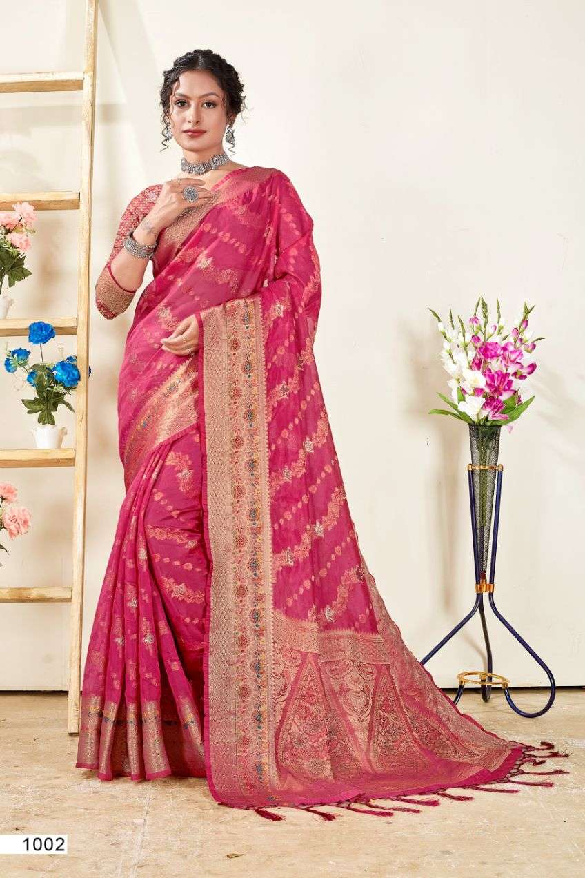 Bunawat Mishri Festive Designer Organza Saree Wholesale catalog