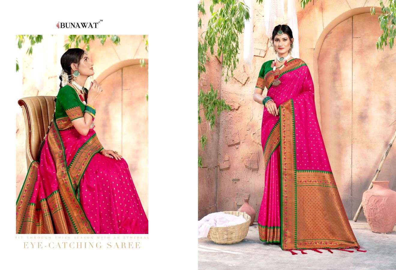 Bunawat Sruti Occasional Banarasi Silk Saree Wholesale catalog