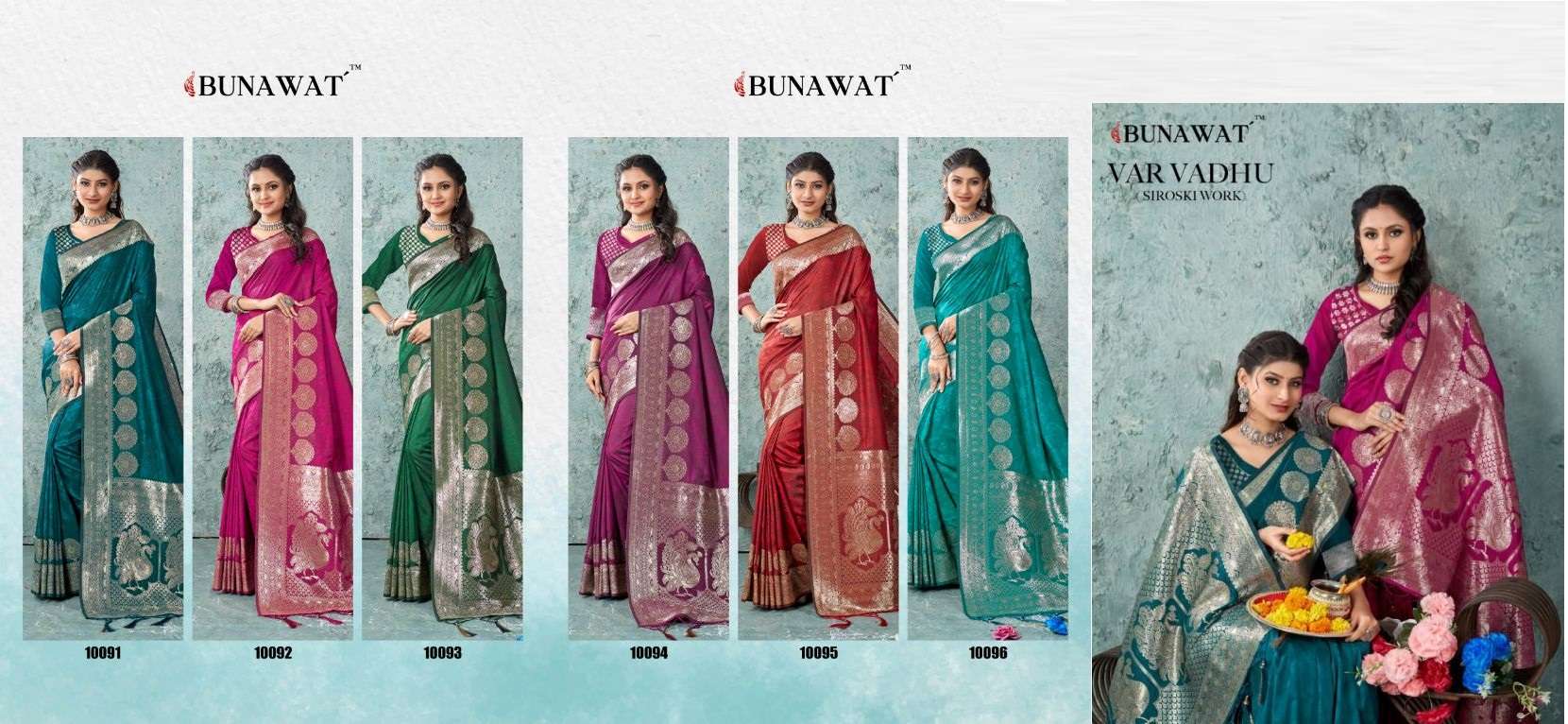 Bunawat Var Vadhu Designer Banarasi Silk Saree Wholesale catalog