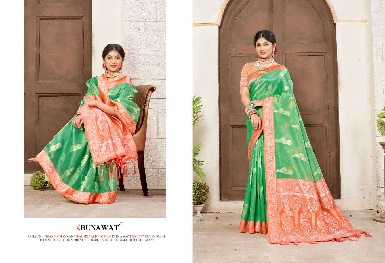 Bunawat Vibhor Designer Cotton Wedding Saree Wholesale catalog