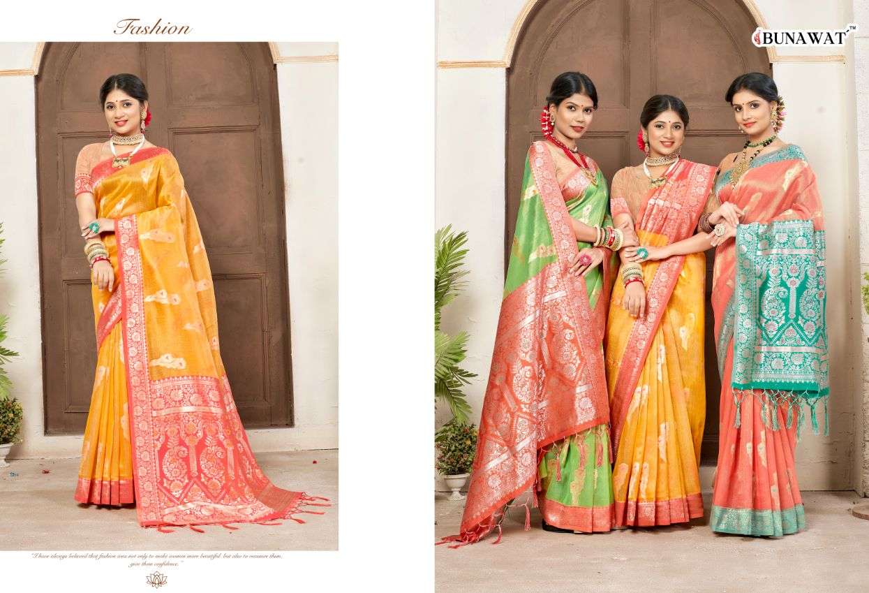 Bunawat Vibhor Designer Cotton Wedding Saree Wholesale catalog