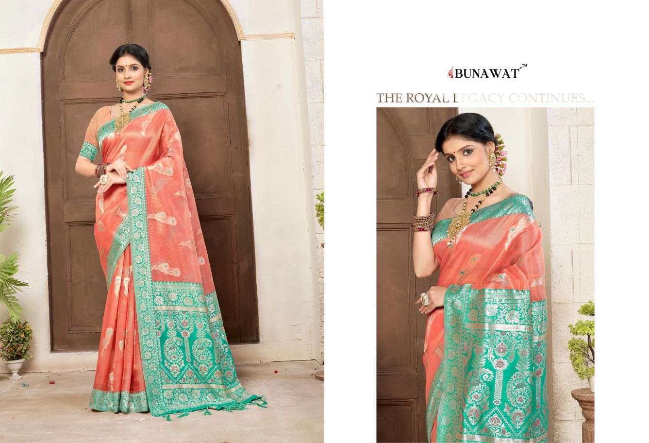 Bunawat Vibhor Designer Cotton Wedding Saree Wholesale catalog