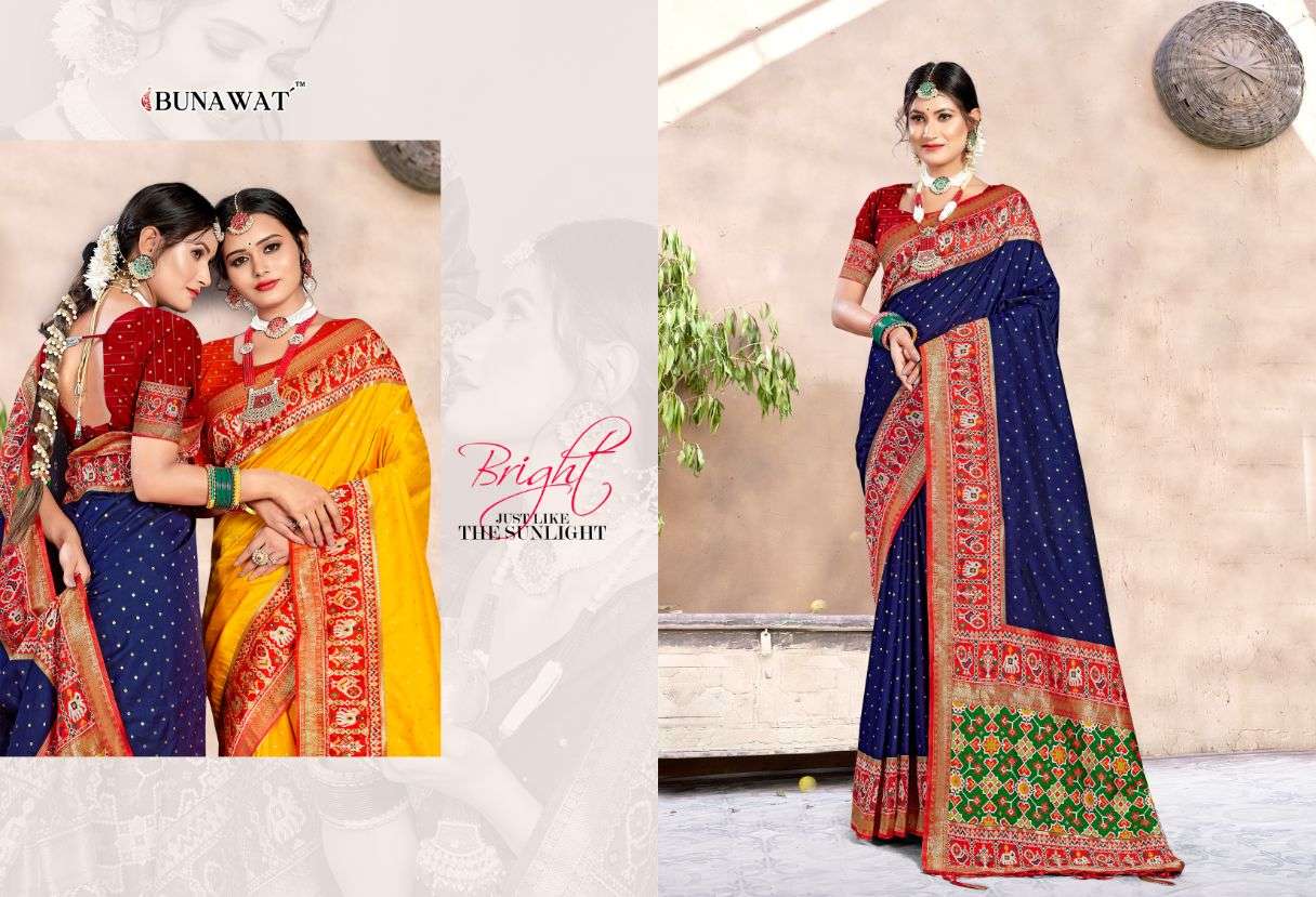 Bunawat Zara Silk Designer Patola Saree Wholesale catalog