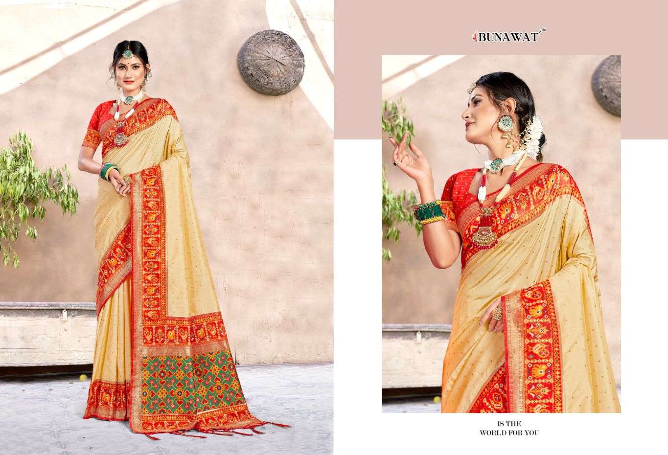 Bunawat Zara Silk Designer Patola Saree Wholesale catalog