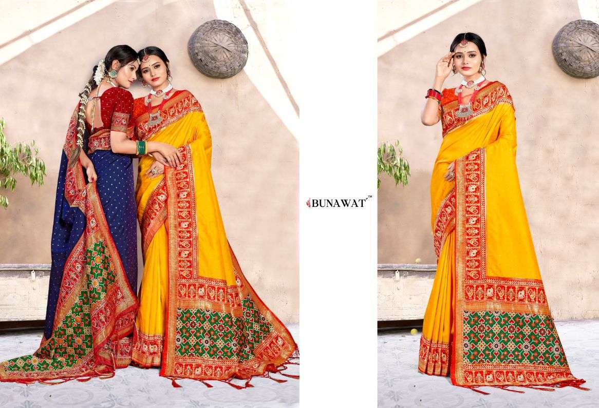 Bunawat Zara Silk Designer Patola Saree Wholesale catalog