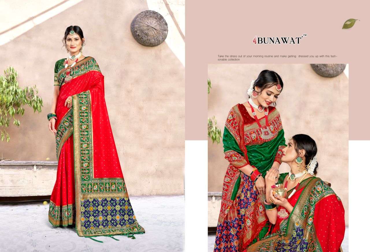 Bunawat Zara Silk Designer Patola Saree Wholesale catalog