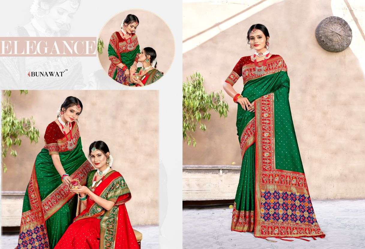 Bunawat Zara Silk Designer Patola Saree Wholesale catalog
