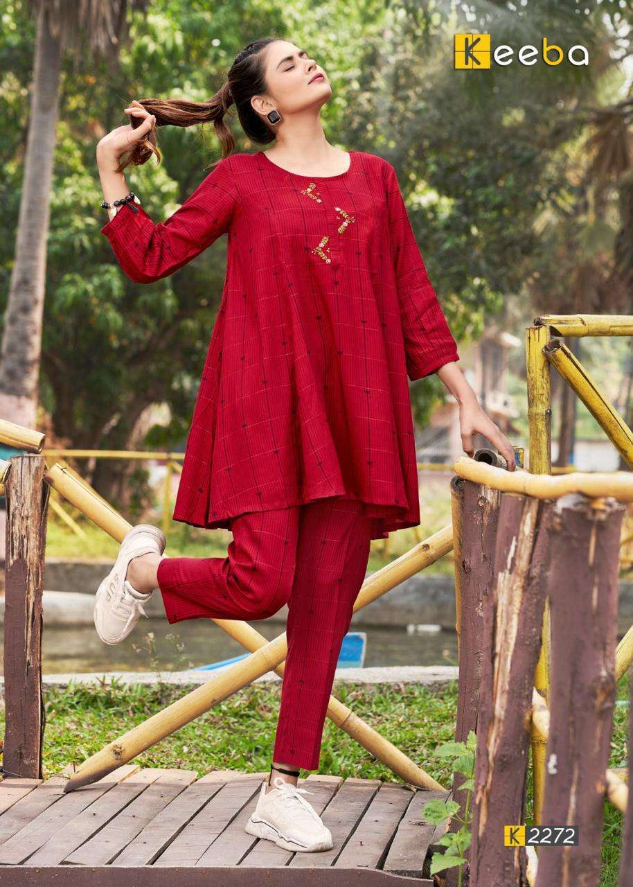 co ord sets Maroon colors combo wholesale