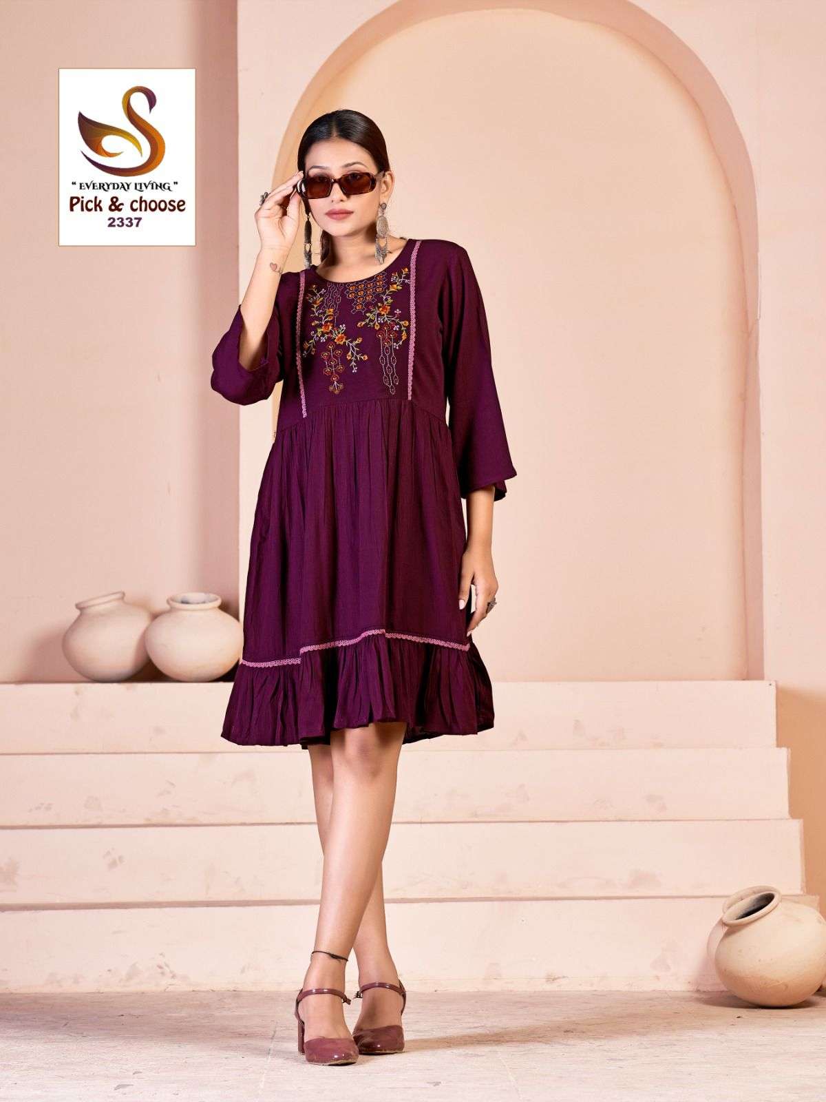Combo Tunic Collection Fabric Pure Viscose WRINKLE RAYON Wholesale catalog