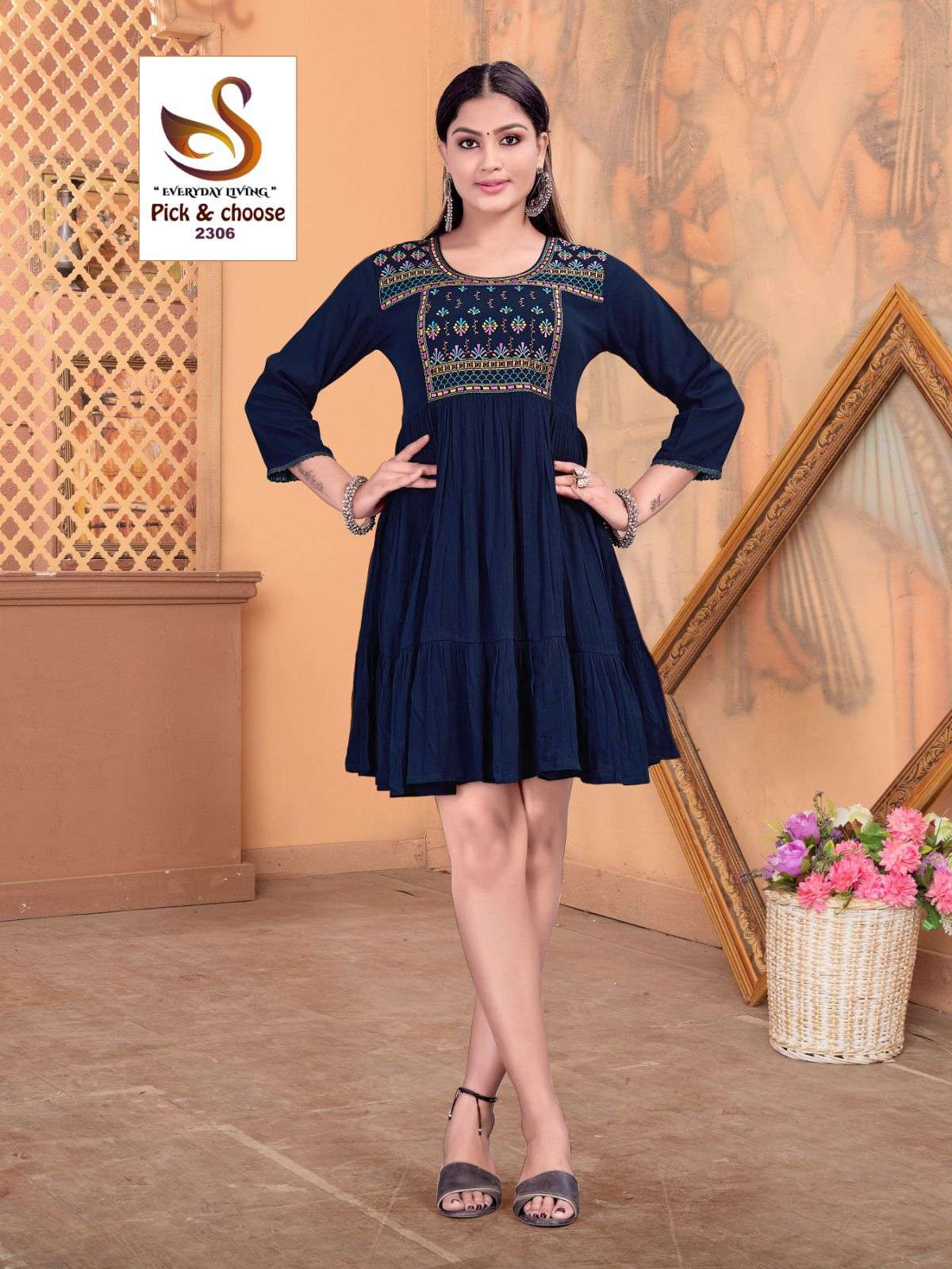 Combo Tunic Collection Fabric Pure Viscose WRINKLE RAYON Wholesale catalog