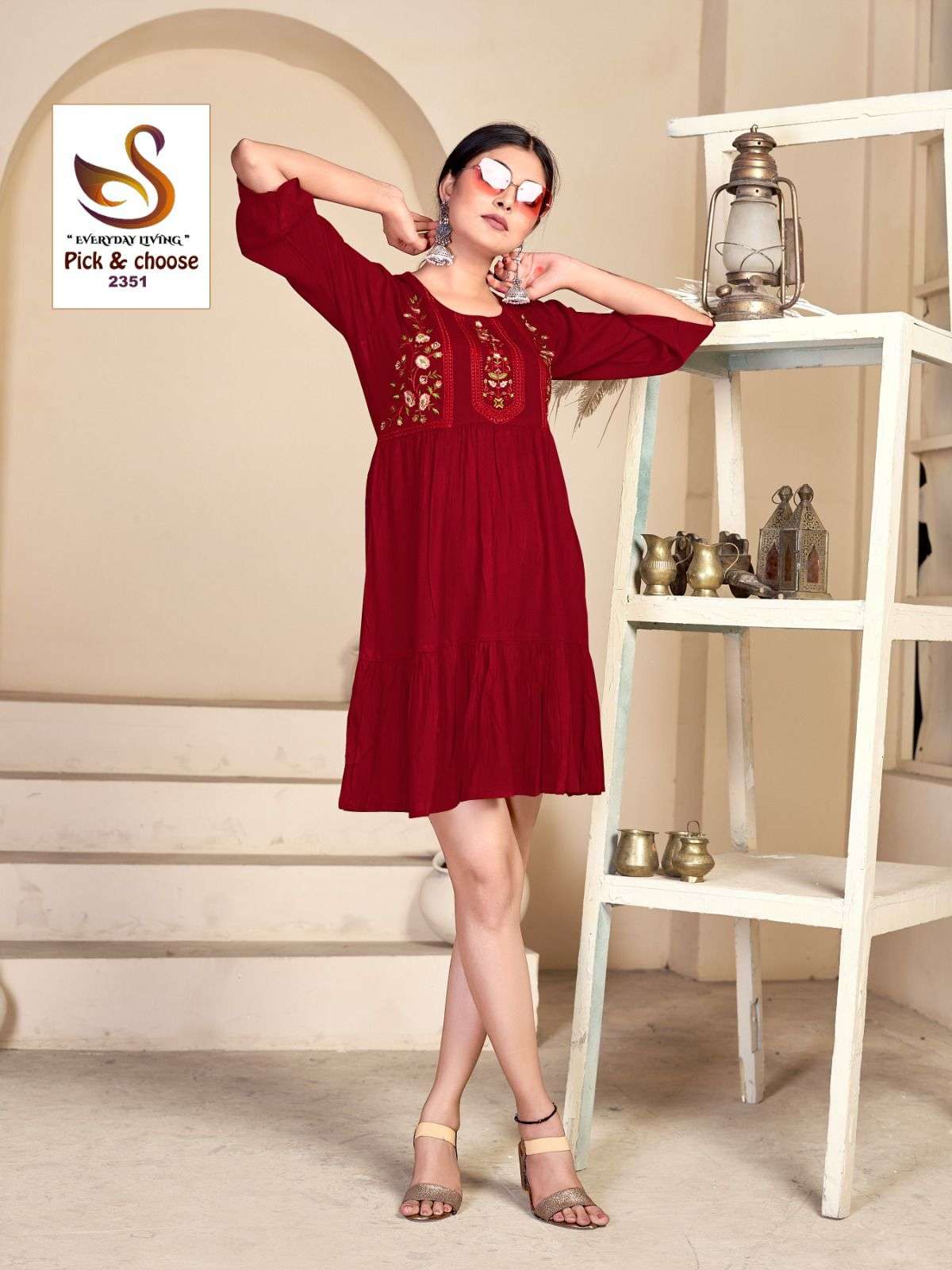 Combo Tunic Collection Fabric Pure Viscose WRINKLE RAYON Wholesale catalog