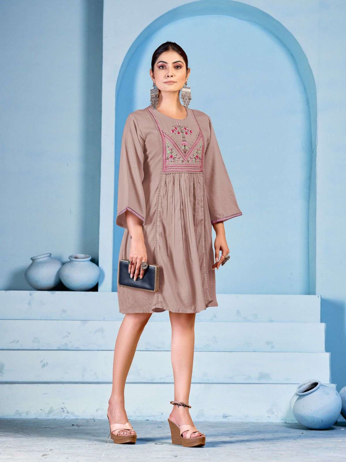 Combo Tunic Collection Fabric Pure Viscose WRINKLE RAYON Wholesale catalog