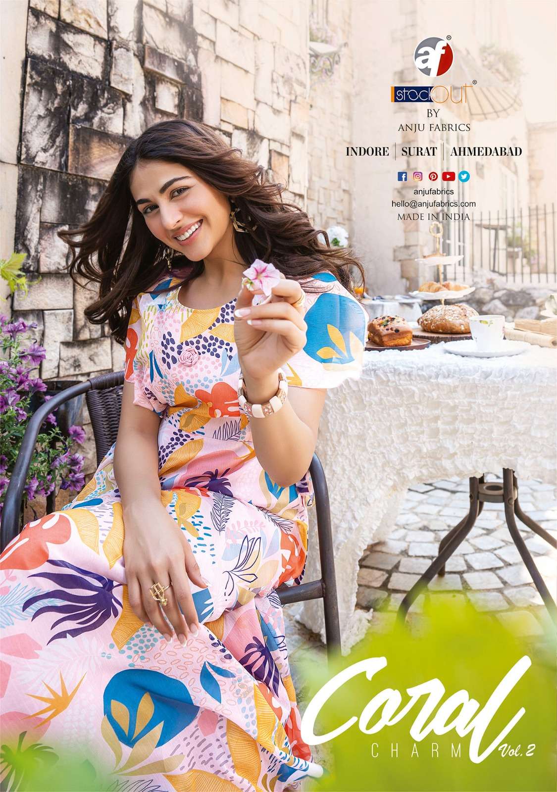 Coral charm vol 2 PRINTED VISCOSE PREMIUM CHIFFON Wholesale catalog