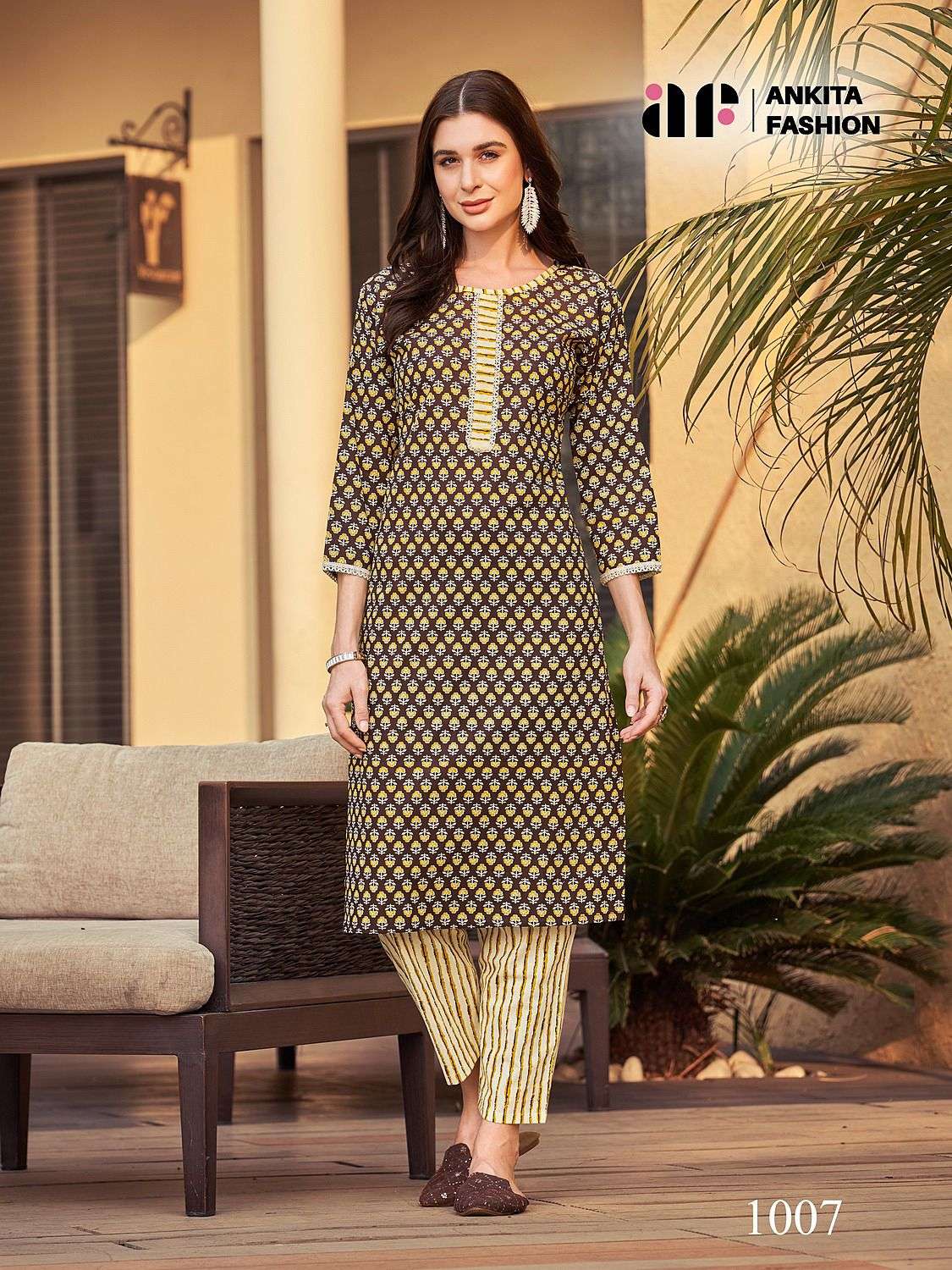 Redchief Rayon Cotton With Foil Print Fancy Kurti With Pant - Daraz India