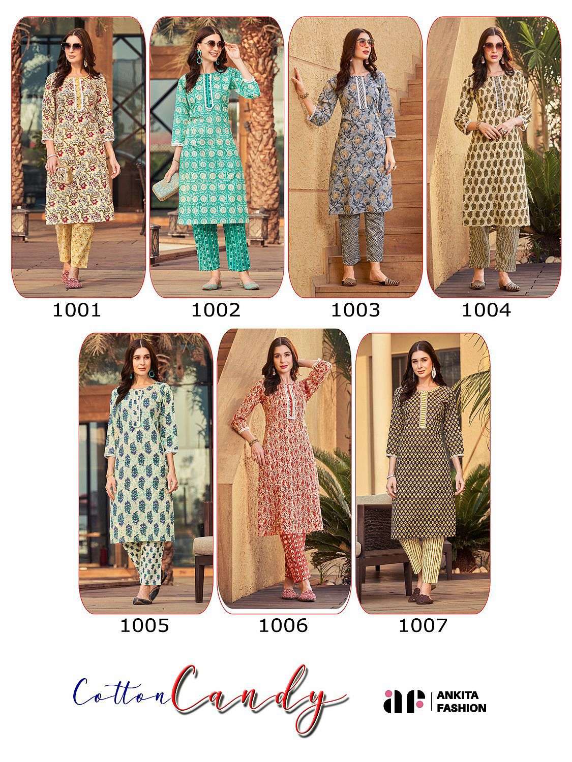 COTTON CANDY Vol 01 Summer Special Fancy Kurti with Bottom Wholesale catalog