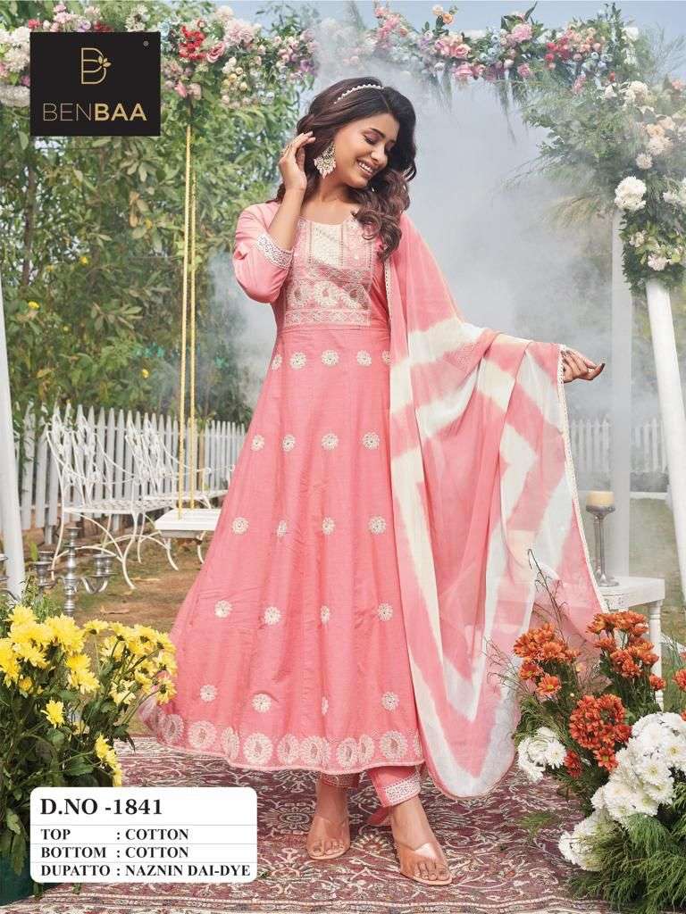 Cotton with lucknowi work  Kali patern back side work Wholesale catalog