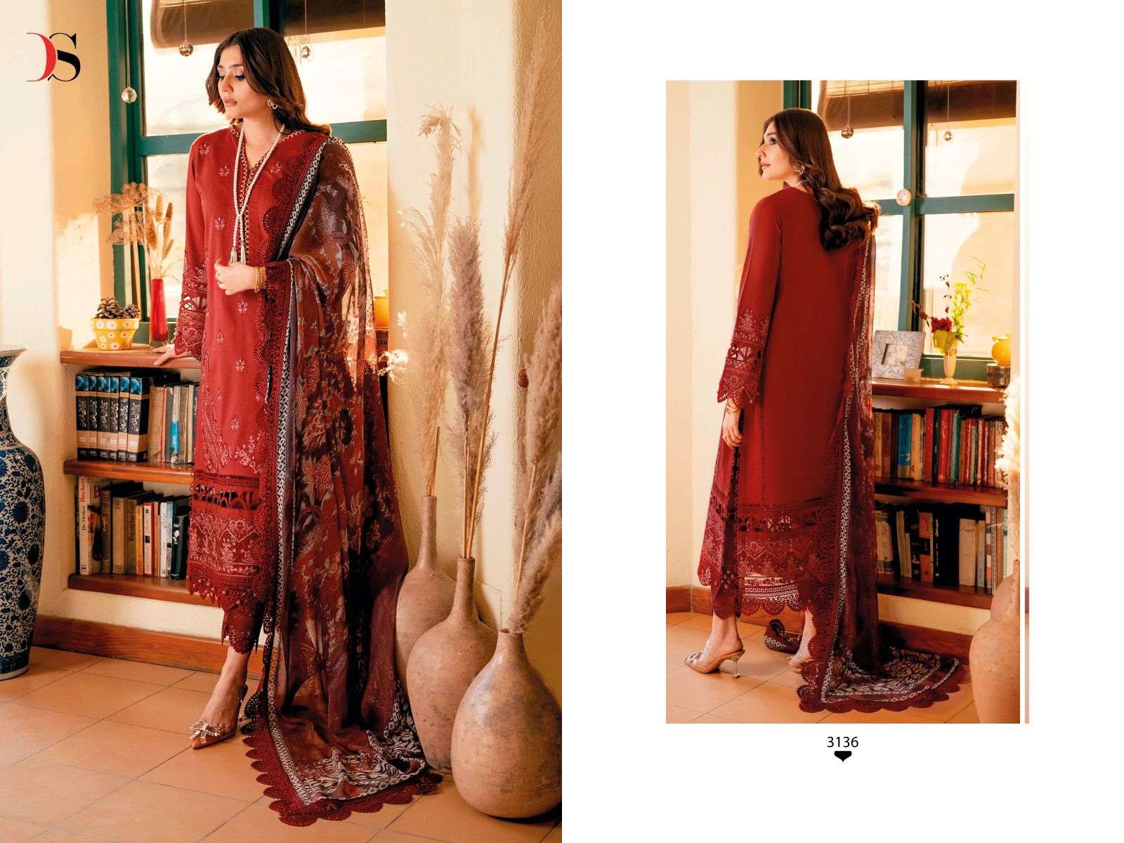 Deepsy Firdous Ombre 2 Cotton Dupatta Pakistani Suit Collection Wholesale catalog