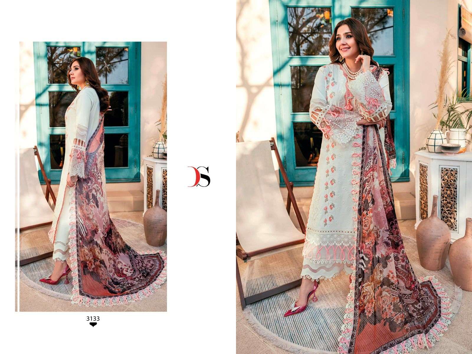 Deepsy Firdous Ombre 2 Cotton Dupatta Pakistani Suit Collection Wholesale catalog