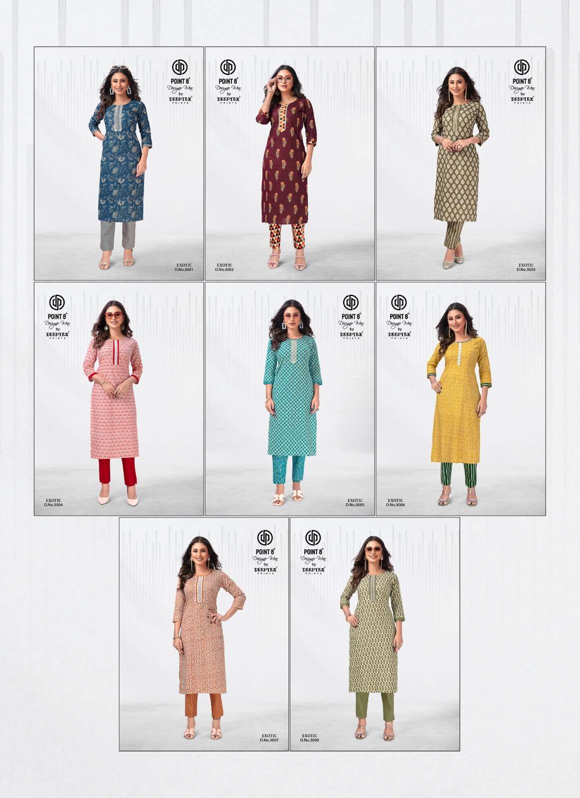 Deeptex Exotic Vol-3 – Kurti with Pant Wholesle catalog