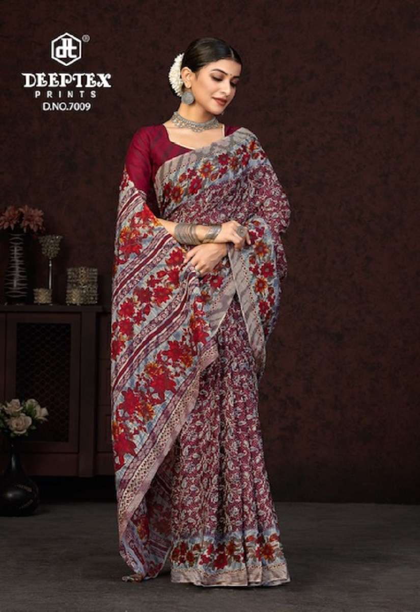 Deeptex Prime Time Vol-7 – Pure Cotton Saree Wholesale catalog 