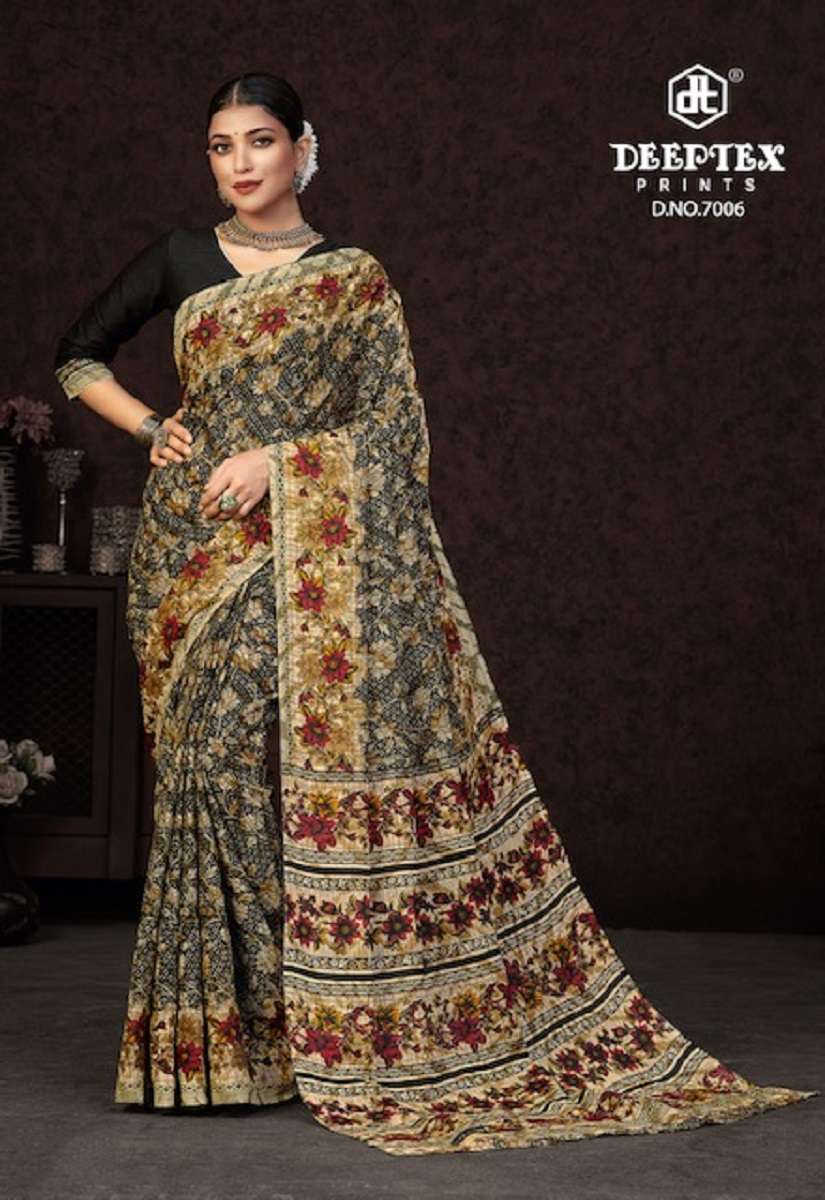 Deeptex Prime Time Vol-7 – Pure Cotton Saree Wholesale catalog 