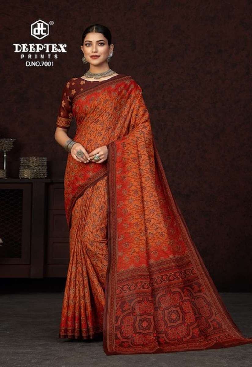 Deeptex Prime Time Vol-7 – Pure Cotton Saree Wholesale catalog 