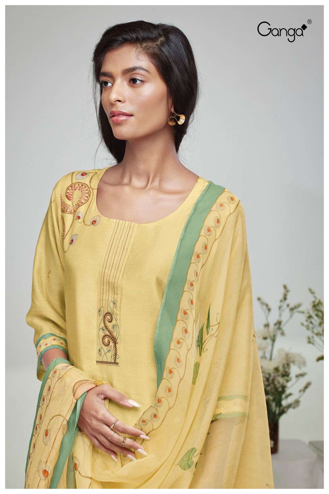 Ganga Lajita S1685 Silk Printed Designer Salwar Suit Collection Wholesale catalog
