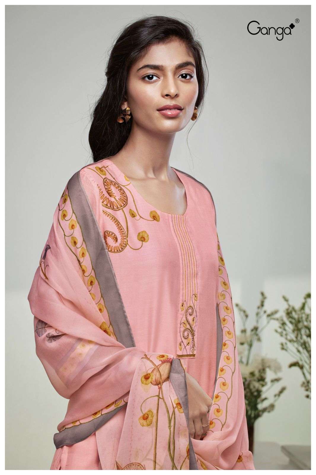 Ganga Lajita S1685 Silk Printed Designer Salwar Suit Collection Wholesale catalog