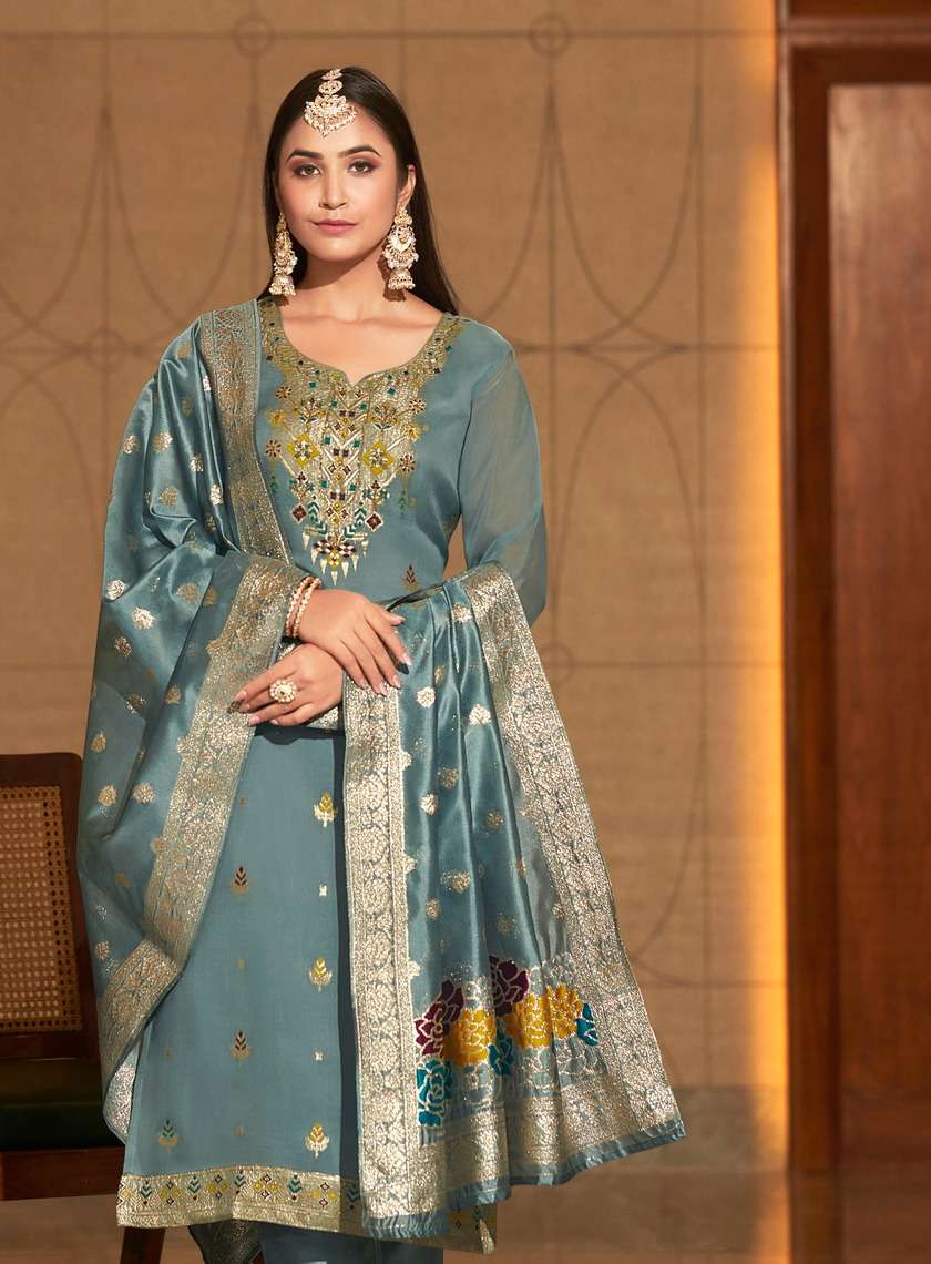 GULNAAZ VOL 1 ORGANZA WEAVING HAND WORK Wholesale catalog