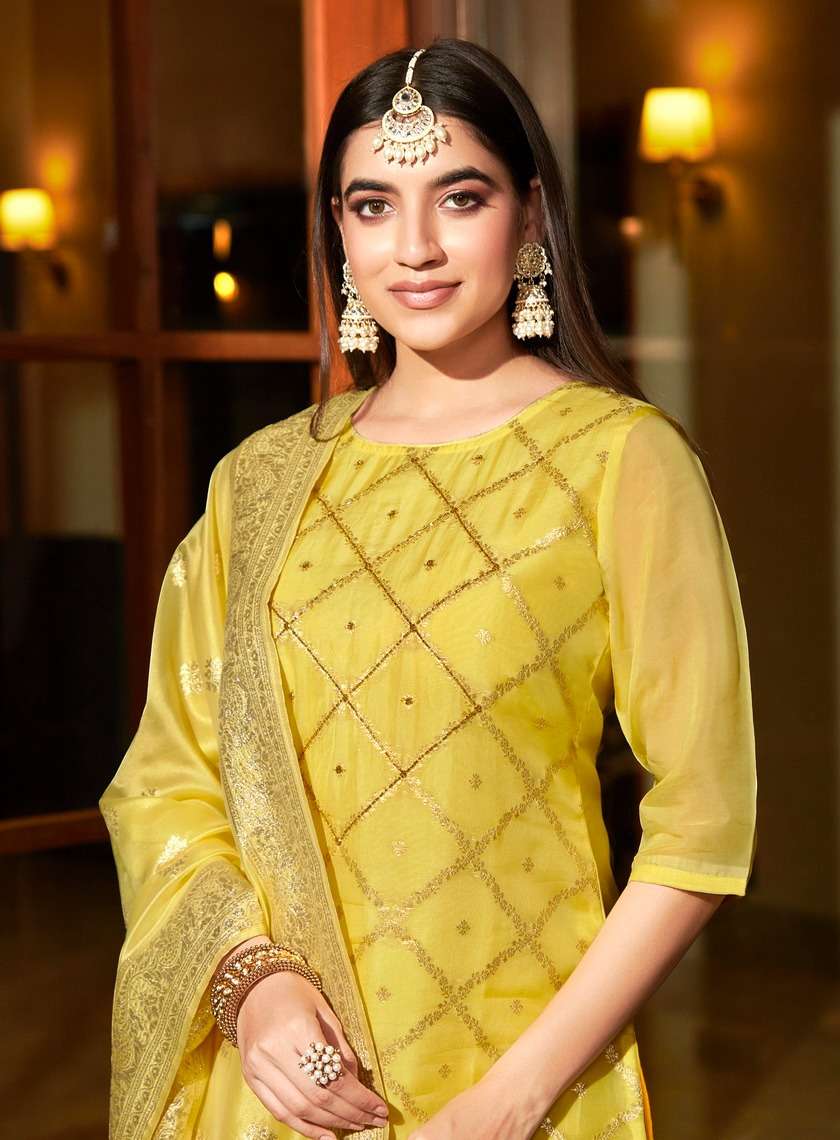 GULNAAZ VOL 1 ORGANZA WEAVING HAND WORK Wholesale catalog
