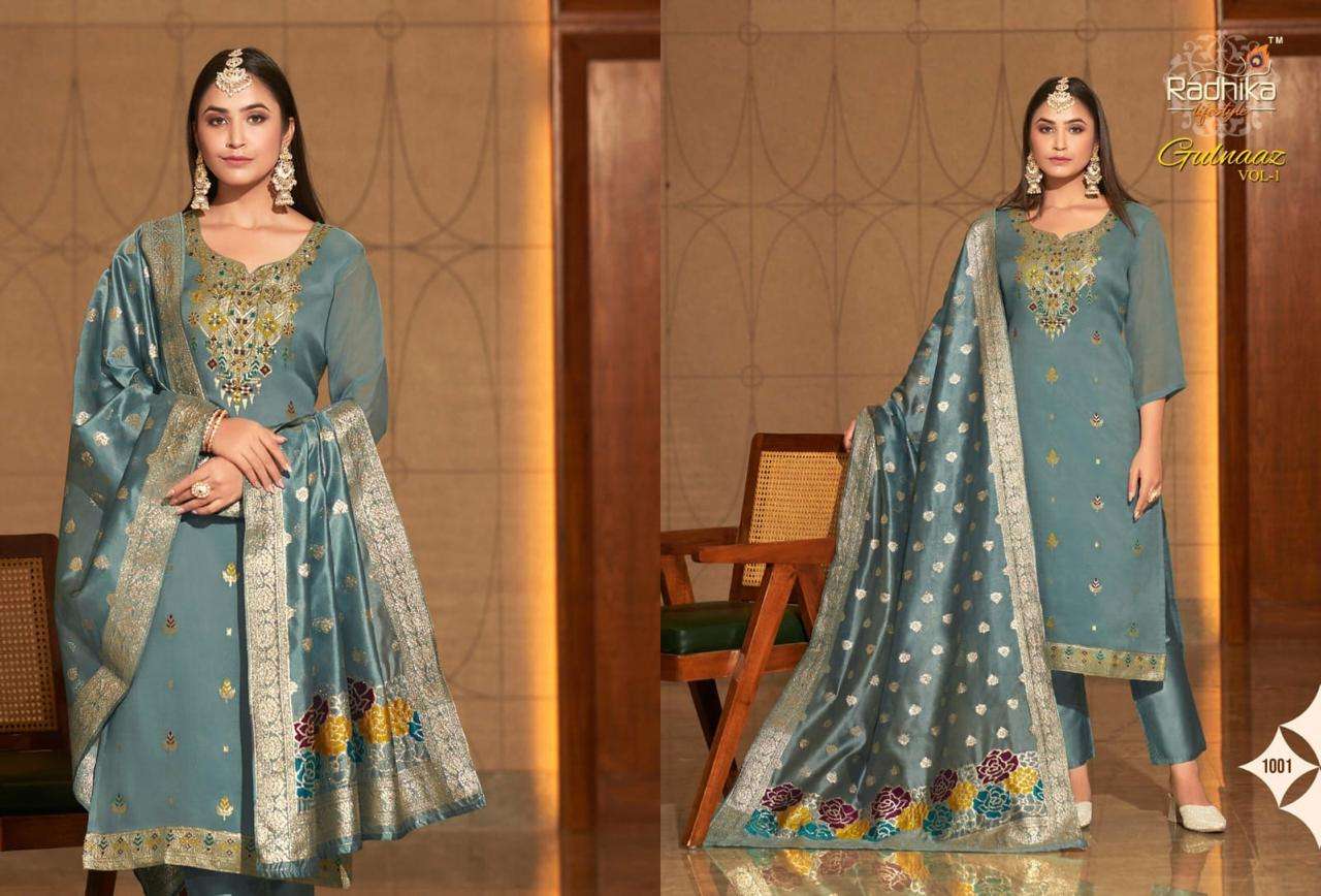 GULNAAZ VOL 1 ORGANZA WEAVING Wholesale catalog