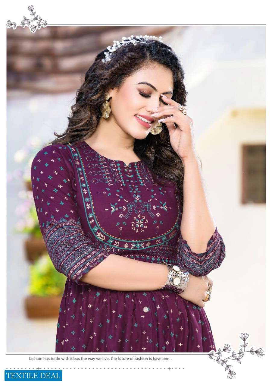 Hirwa Sunrise Vol-2 Ghera Kurtis Wholesale catalog