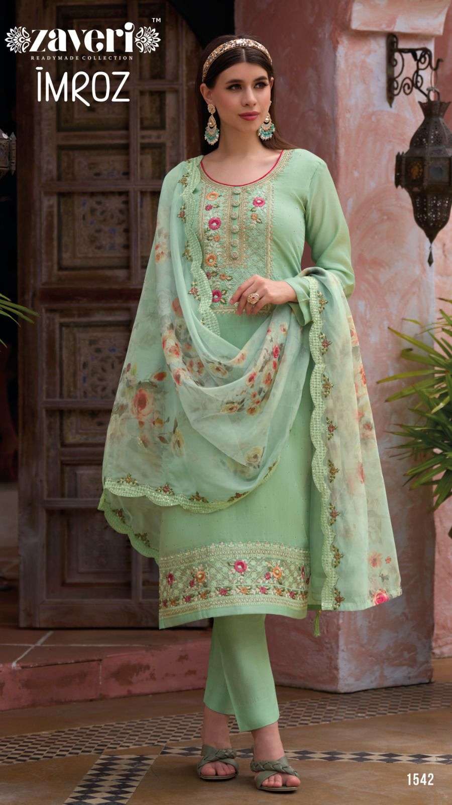 IMROZ  Pure Maheshwari viscose silk Ready Made Dress