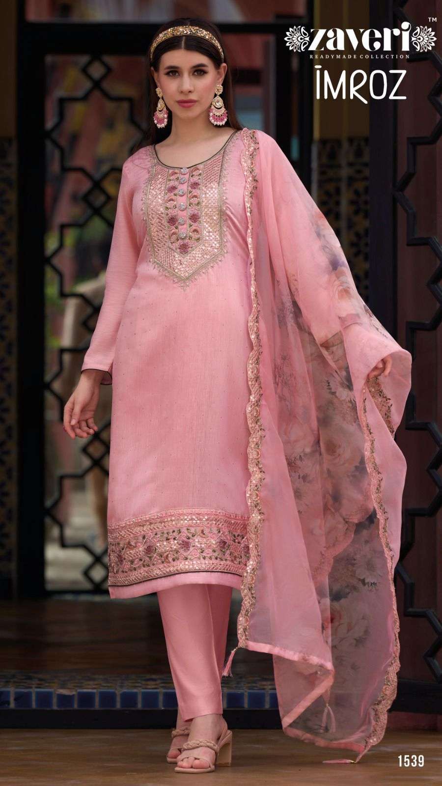 IMROZ  Pure Maheshwari viscose silk Ready Made Dress