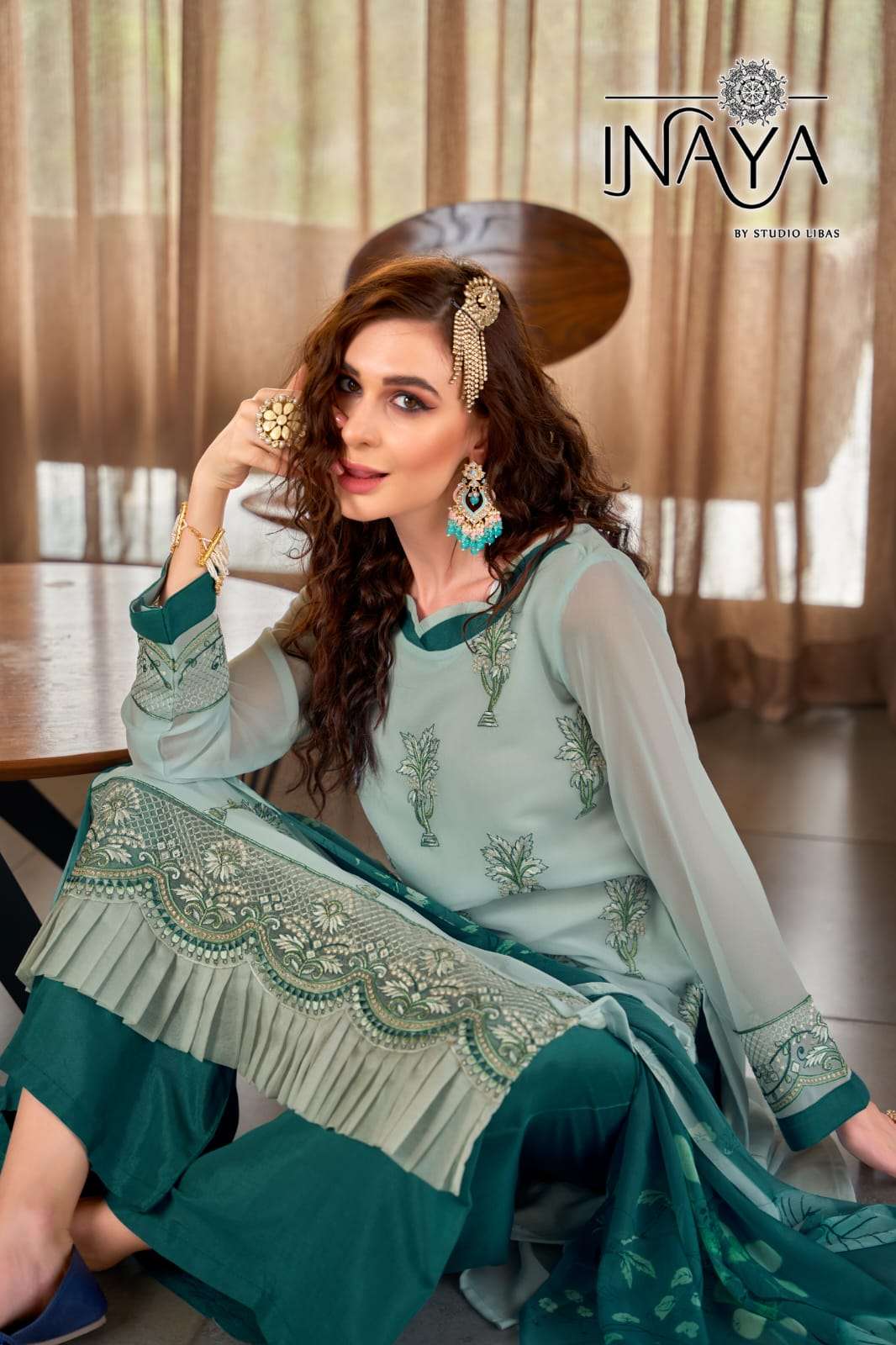 Inaya Digital print chiffon Kurti Wholesale catalog