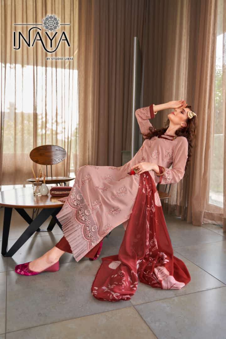 Inaya Digital print chiffon Kurti Wholesale catalog
