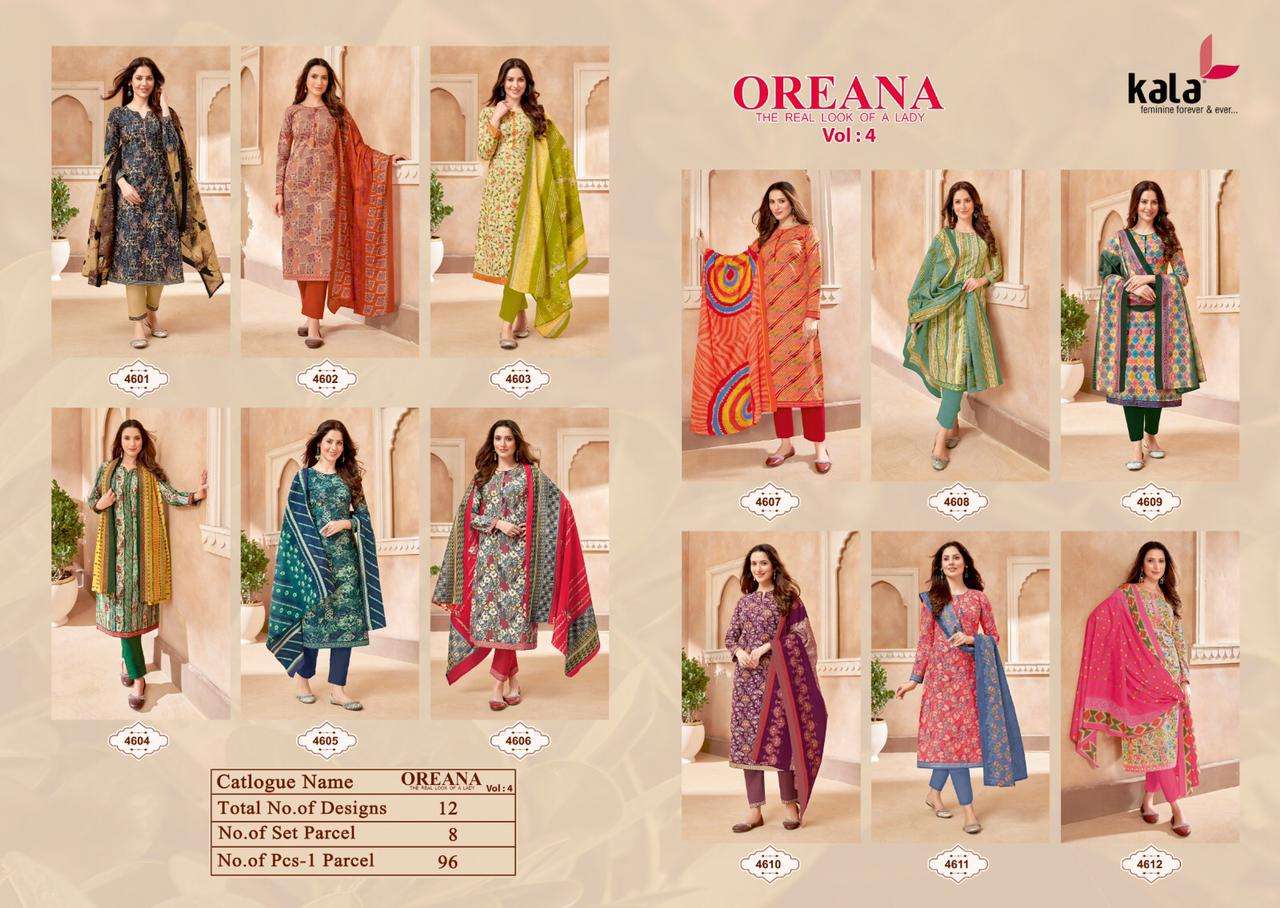  Kala Oreana Vol-4 – Dress Material Wholesale catalog