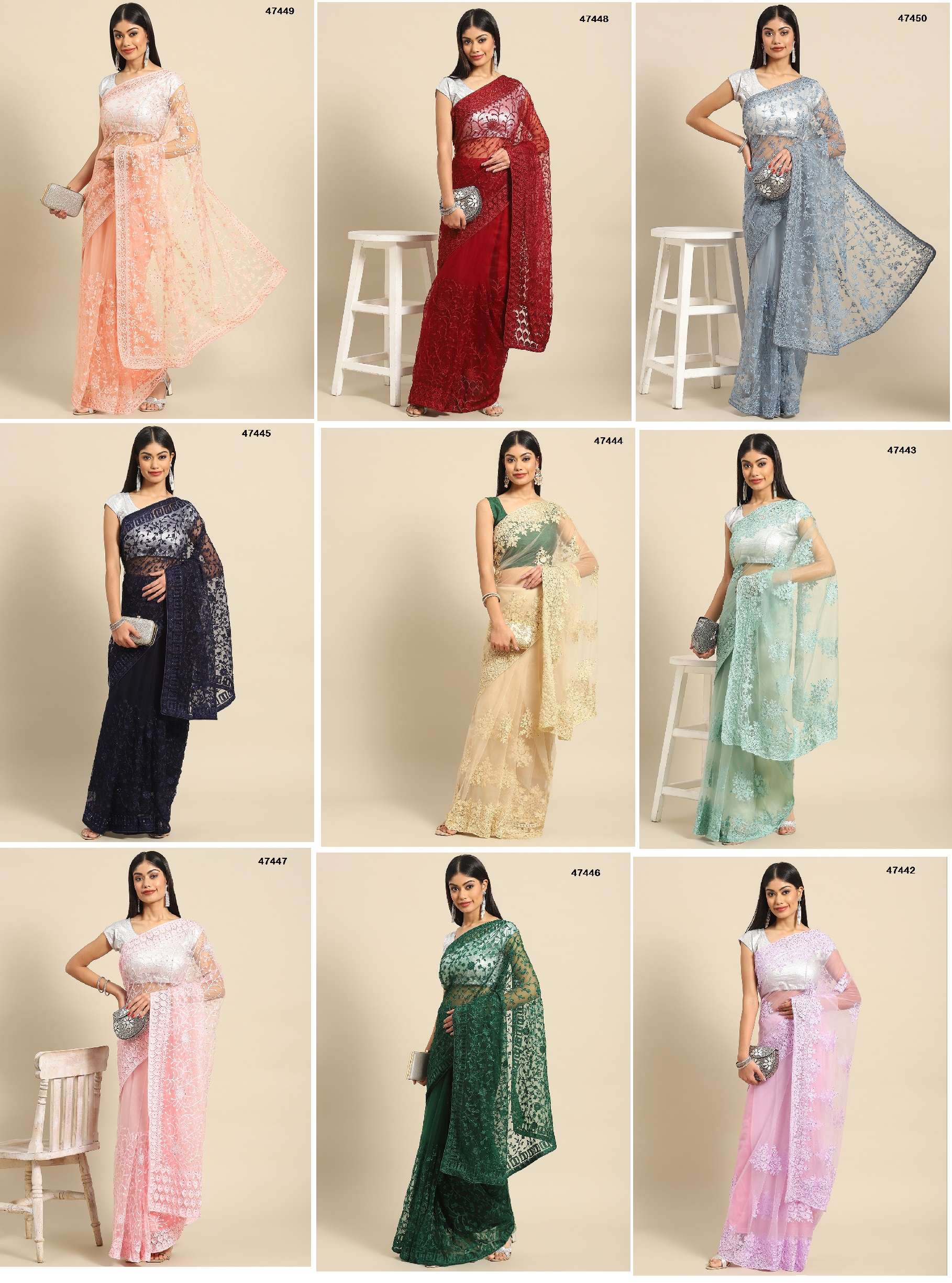 Kalamkari Vol 10 Designer Net Saree Wholesale catalog
