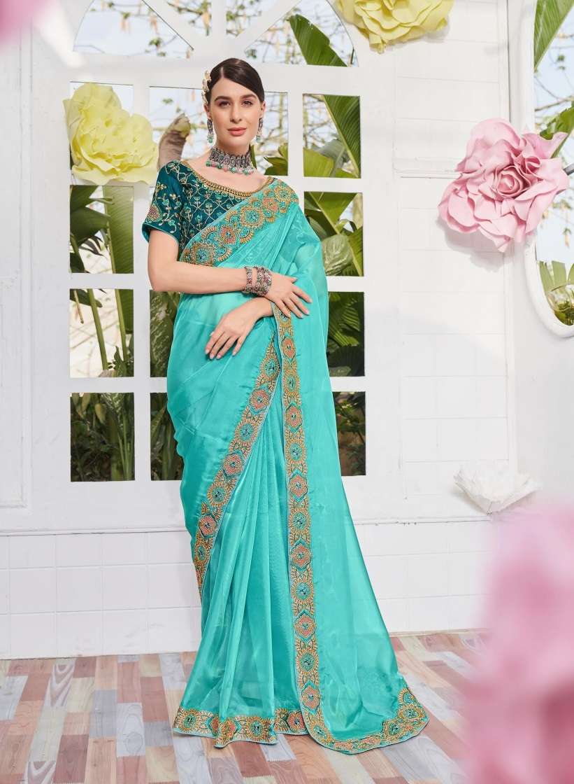 Kalista Noor Designer Fancy Satin Saree Wholesale catalog