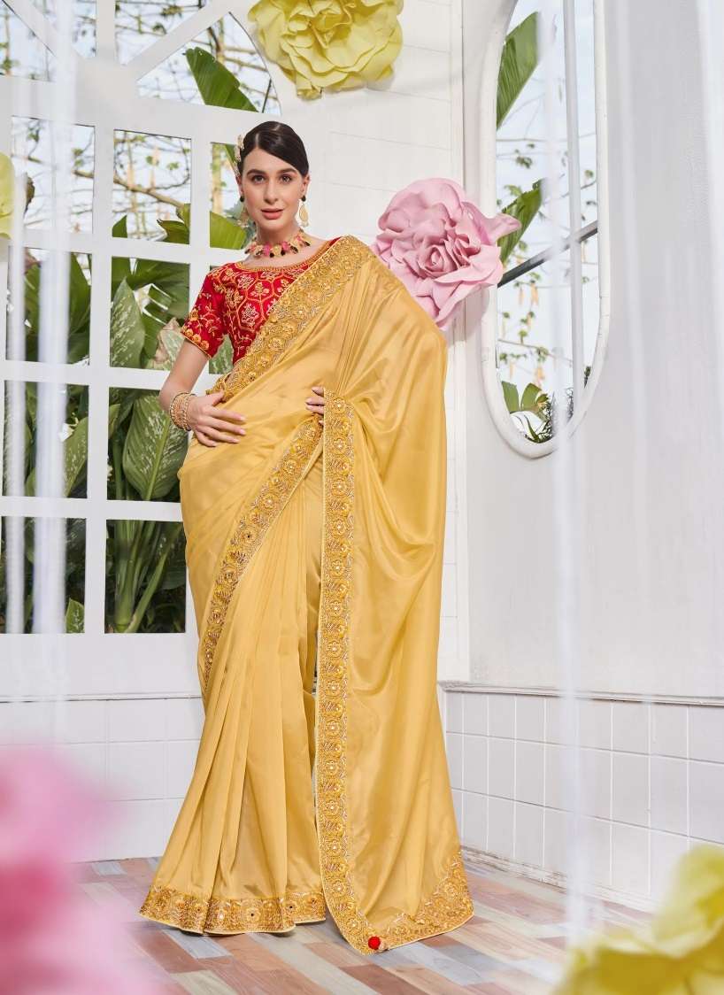 Kalista Noor Designer Fancy Satin Saree Wholesale catalog
